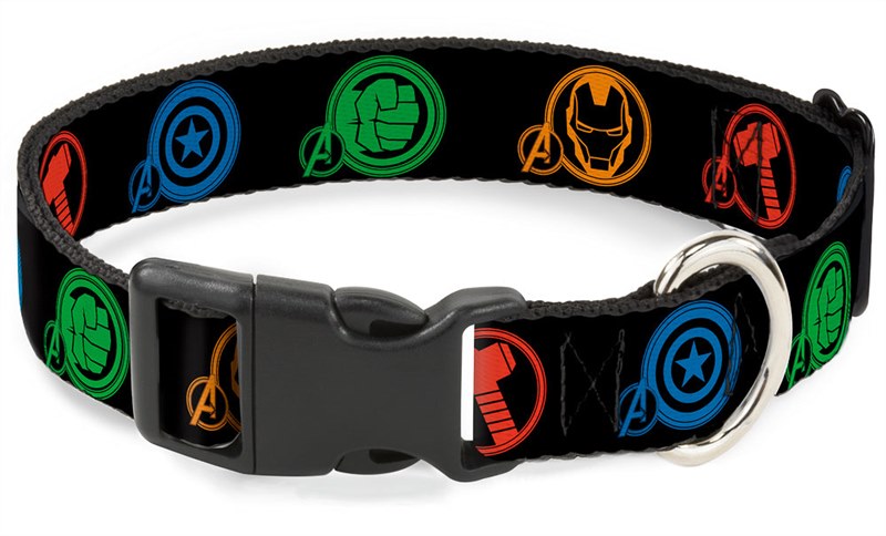 Marvel Plastic Clip Collar 9 Avenger Icons