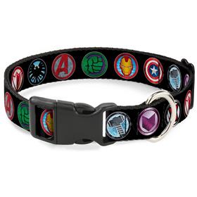 Marvel Plastic Clip Collar 9 Avenger Icons
