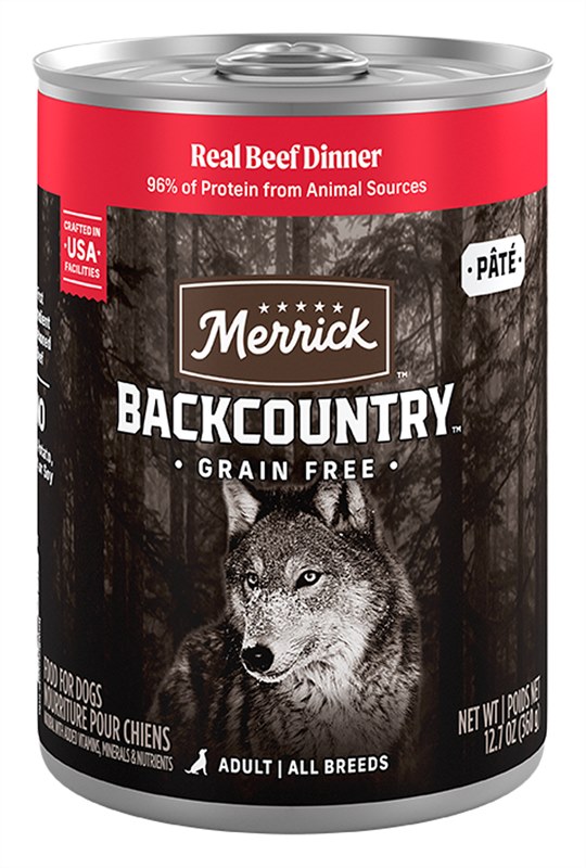 Merrick Backcountry Grain Free Real Beef Canned Dog Food