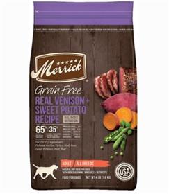 Merrick Grain Free Real Venison Sweet Potato Recipe Dry Dog Food