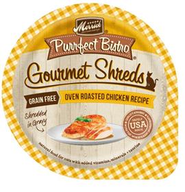 Merrick Purrfect Bistro Oven Roasted Chicken Recipe Shredded in Gravy
