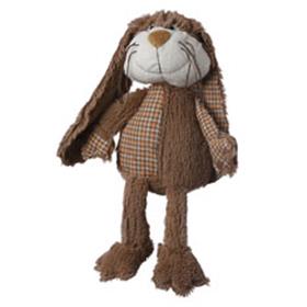 Multipet Plaidimals Plush Rabbit Dog Toy