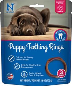 N Bone Puppy Teething Ring Blueberry BBQ Flavor Grain Free Dog Treats