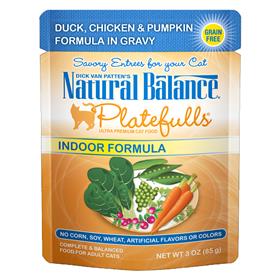 Natural Balance Indoor Formula Platefulls Duck Chicken and Pumpkin in Gravy for Cats