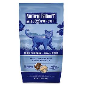 Natural Balance Wild Pursuit Trout Salmon Tuna Formula Grain Free Dry Cat Food