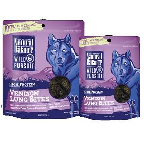 Natural Balance Wild Pursuit Venison Lung Bites Dog Treats