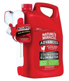 miracle natures stain odor remover accushot spray advanced dog