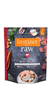 Natures Variety Instinct 85 15 Raw All Natural Beef Recipe for Dogs Medallions