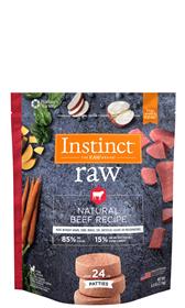 Natures Variety Instinct 85 15 Raw All Natural Beef Recipe for Dogs Patties