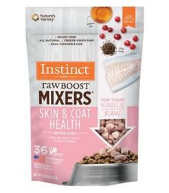 Natures Variety Instinct Freeze Dried Raw Boost Mixers Grain Free Skin Coat Cat Food Topper