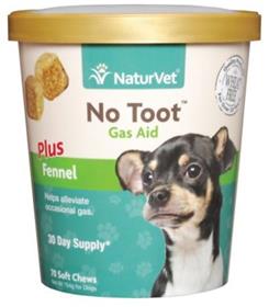 NaturVet No Toot Gas Aid Soft Chews for Dogs