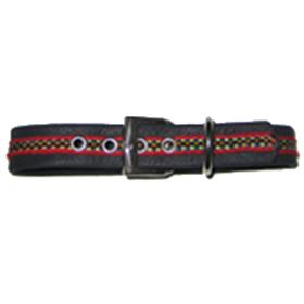 Navy Blue Red Collar