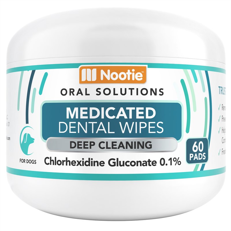 Nootie Oral Solutions Medicated Dog Dental Wipes