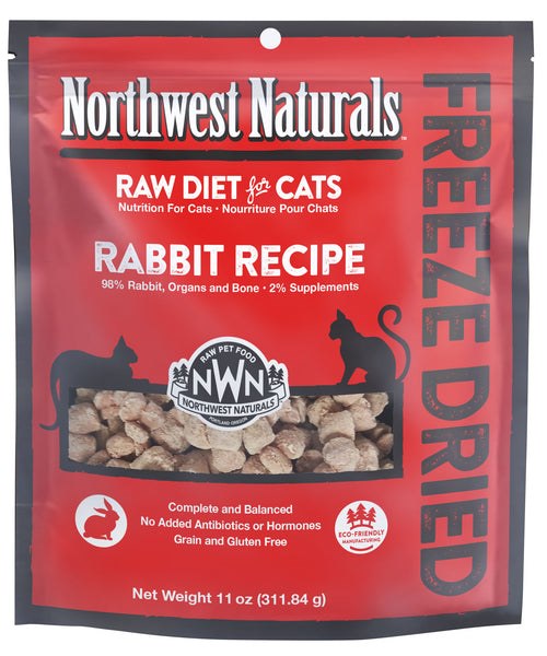 Northwest Naturals Cat Freeze Dried Nibbles Food Rabbit