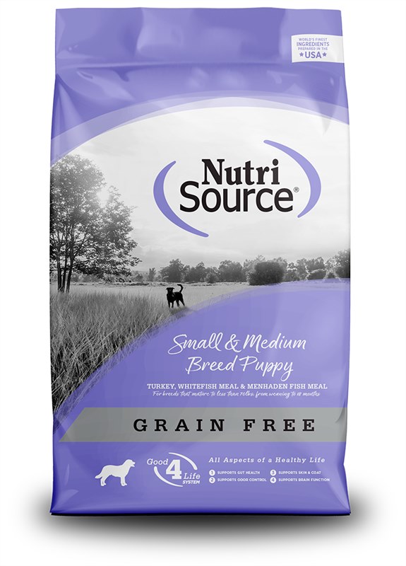 NutriSource Grain Free Small and Medium Breed Puppy Turkey Dry Dog Food