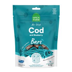 Open Farm Dog Treat Air Dried Cod and Blueberry Bars 