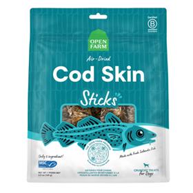Open Farm Dog Treat Air Dried Cod Skins Crunchy Sticks