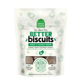 Open Farm Dog Treat Better Biscuits Turkey Oatmeal 