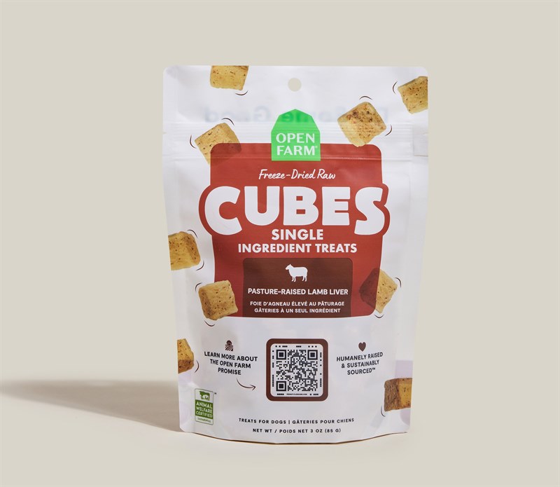Open Farm Dog Treat FD Raw Lamb Liver Cubes