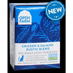 Open Farm Grain Free Chicken Salmon Recipe Rustic Blend Wet Cat Food