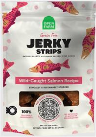 Open Farm Grain Free Wild Caught Salmon Jerky Strips Dog Treats