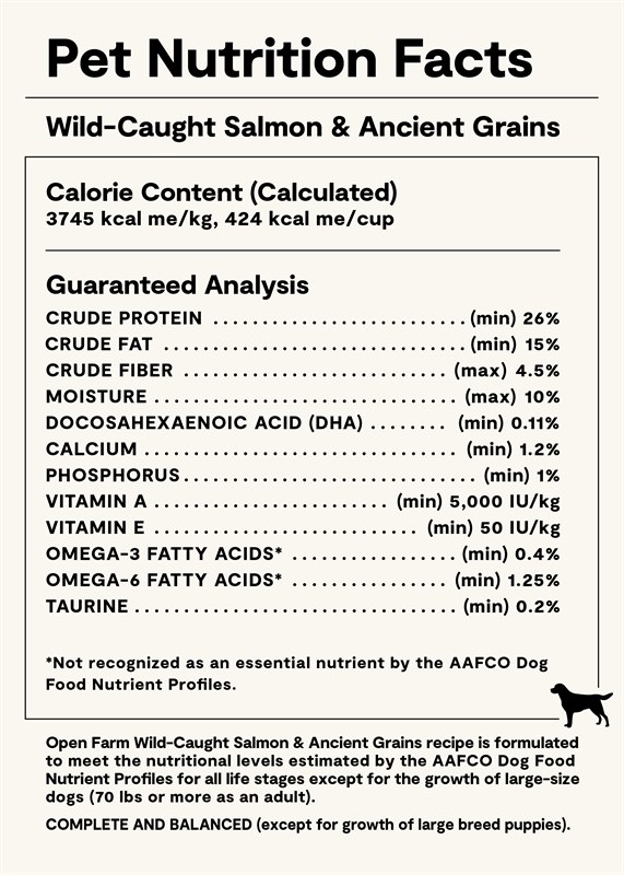 Open Farm Wild Caught Salmon Ancient Grains Dry Dog Food