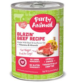 Party Animal Grain Free Blazin Beef Dog Food Cans