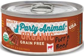 Party Animal Organic Grain Free Purr N Beef Cat