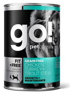 Petcurean GO FIT and FREE Grain Free Chicken Turkey Trout Stew Recipe