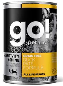 Petcurean GO SENSITIVITY SHINE Grain Free Duck Pate Recipe