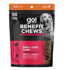 Petcurean Go Benefit Chews Skin Coat Care Lamb Dog Treats