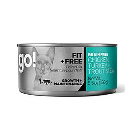 Petcurean GO FIT and FREE Grain Free Chicken Turkey and Trout Stew for Cats