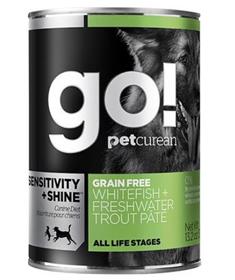 Petcurean Go Sensitivity Shine Grain Free Whitefish Trout Pate Canned Dog Food