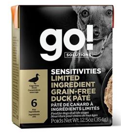 Petcurean Go Solutions Sensitivities Limited Ingredient Grain Free Duck Pate Dog Food