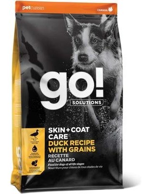 Petcurean GO Solutions Skin Coat Care Duck Recipe With Grains Dry Dog Food
