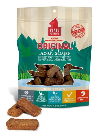 Plato Pet Treats Duck Strips