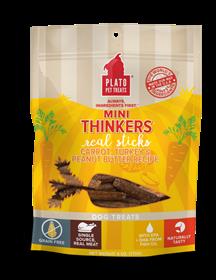 Plato Pet Treats Mini Thinkers Carrot Turkey Peanut Butter Grain Free Dog Treats