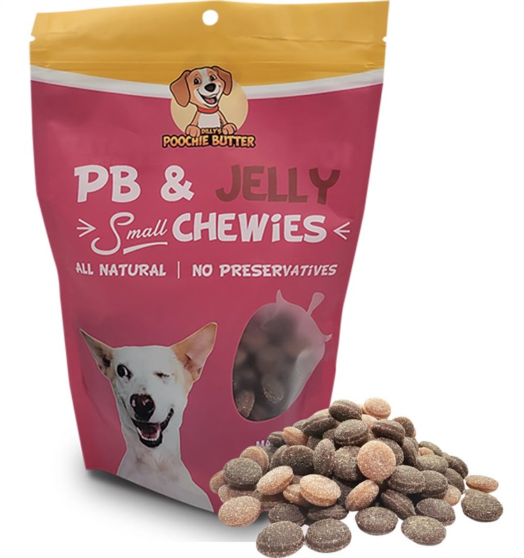 Poochie Butter Dog Treat Soft Chewies Peanut Butter Jelly