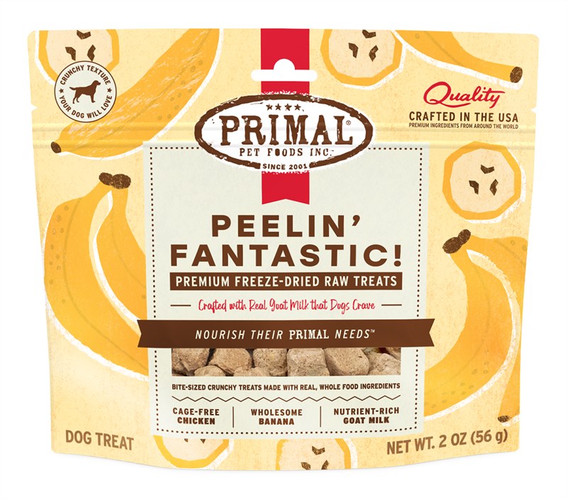 Primal Freeze Dried Peelin Fantastic Chicken Banana Goat Milk Dog Treat