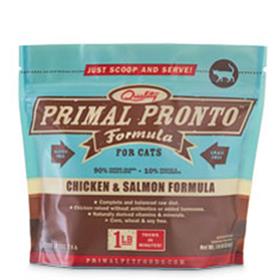 Primal Frozen Feline Chicken and Salmon Pronto Formula