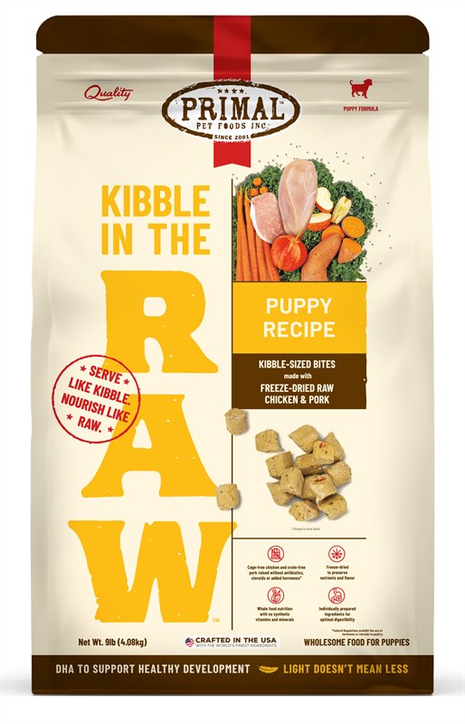 Primal Pet Kibble in the Raw Puppy Chicken Recipe for Dogs