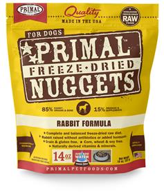 Primal Rabbit Formula Nuggets Grain Free Freeze Dried Dog Food