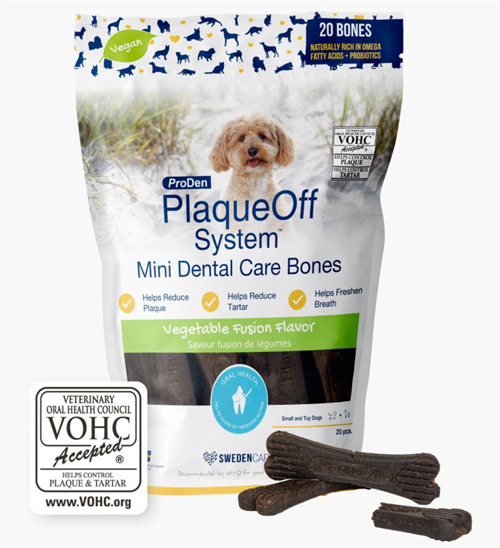 ProDen PlaqueOff  Vegetable Fusion Flavored Mini Dental Bone Dog Treats