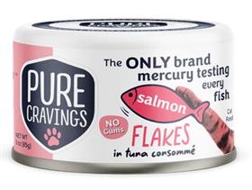 Pure Cravings Salmon Flakes in Tuna Consomme Cat Food Cans