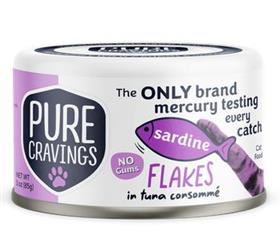 Pure Cravings Sardine Flakes in Tuna Consomme Cat Food Cans