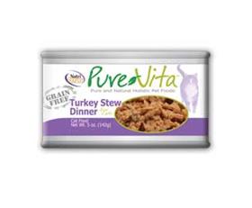 Pure Vita Turkey Stew Dinner Canned Cat Food