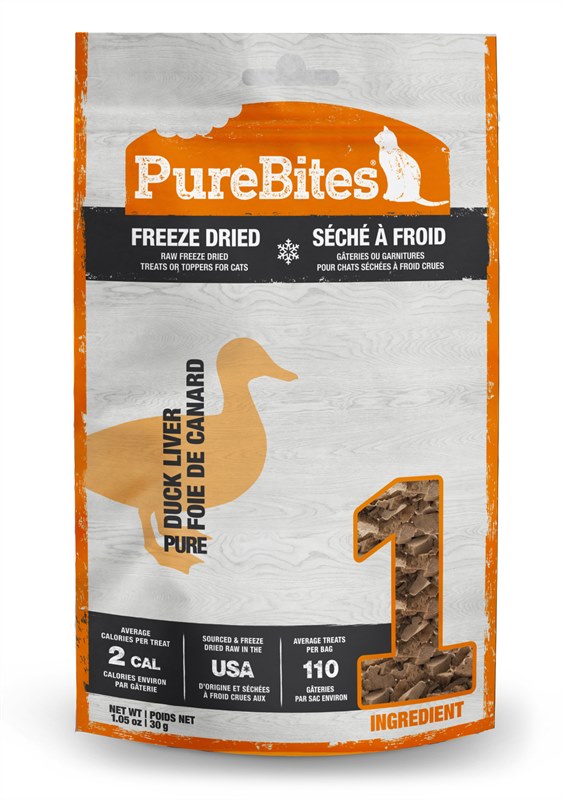 PureBites Freeze Dried Duck Liver Cat Treats