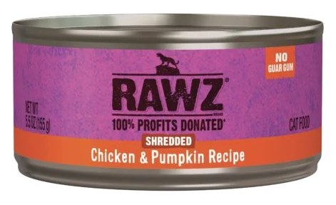 Rawz Cat Can Shredded Chicken and Pumpkin