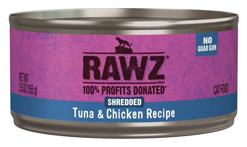 Rawz Cat Can Shredded Tuna and Chicken