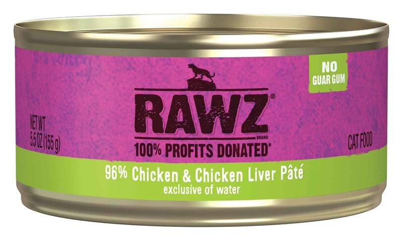 Rawz Cat Chicken and Chicken Liver Can